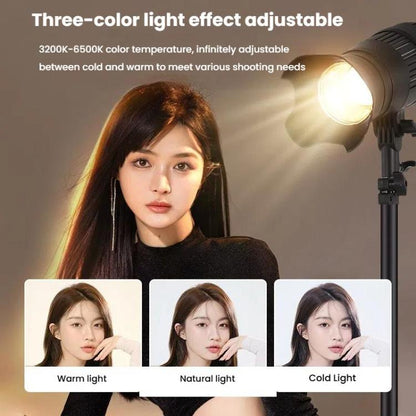 175W+2.1m Tripod 102 LEDs Spotlight Portrait Photography Fill Light Adjustable Focus Triple Color Temperature,US Plug - Selfie Light by buy2fix | Online Shopping UK | buy2fix