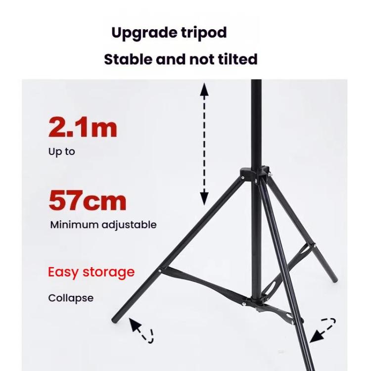 275W+2.1m Tripod 102 LEDs Spotlight Portrait Photography Fill Light Adjustable Focus Triple Color Temperature,US Plug - Selfie Light by buy2fix | Online Shopping UK | buy2fix