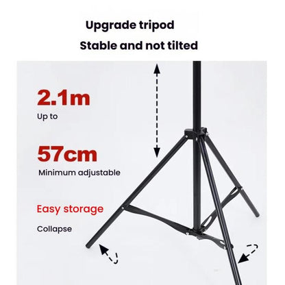 275W+2.1m Tripod 102 LEDs Spotlight Portrait Photography Fill Light Adjustable Focus Triple Color Temperature,US Plug - Selfie Light by buy2fix | Online Shopping UK | buy2fix