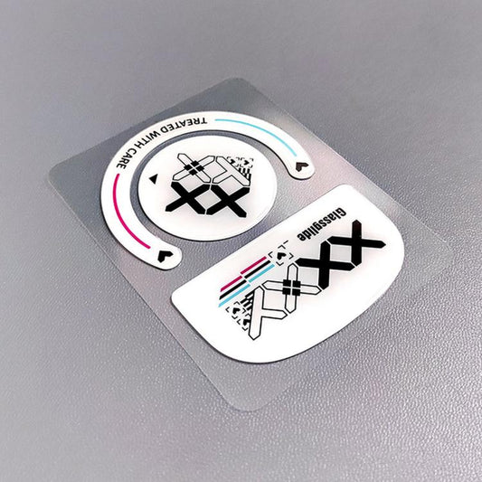 For Logitech GPW Glass Mouse Feet Stickers Anti-Slip Mouse Glide Skates(Printed White) - Silicone / Sticker by buy2fix | Online Shopping UK | buy2fix