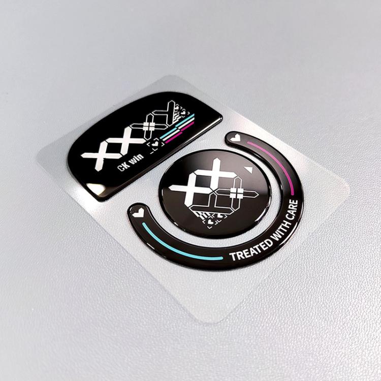 For Logitech GPW Glass Mouse Feet Stickers Anti-Slip Mouse Glide Skates(Printed Black) - Silicone / Sticker by buy2fix | Online Shopping UK | buy2fix