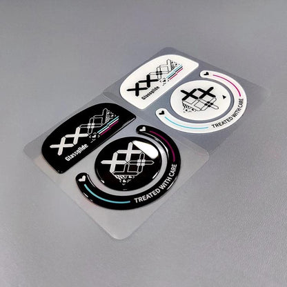 For Logitech GPW Glass Mouse Feet Stickers Anti-Slip Mouse Glide Skates(Printed White) - Silicone / Sticker by buy2fix | Online Shopping UK | buy2fix