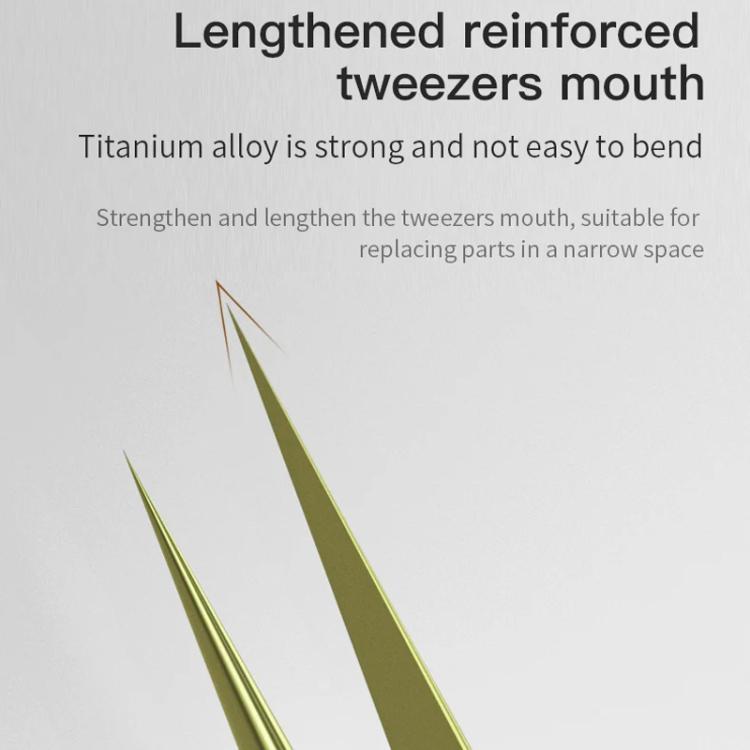 MaAnt Titanium Tweezers Antistatic Small Clip Bird Nest Hair Picking Pink Prick Clip Repair Tool(Straight) - Tweezers by MaAnt | Online Shopping UK | buy2fix