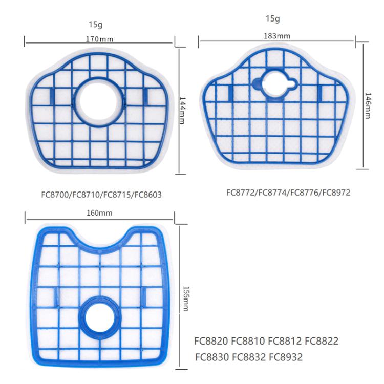 For Philips FC8810 8820 8832  Robot Vacuum Cleaner Filter Replacement Parts - For Philips Accessories by buy2fix | Online Shopping UK | buy2fix