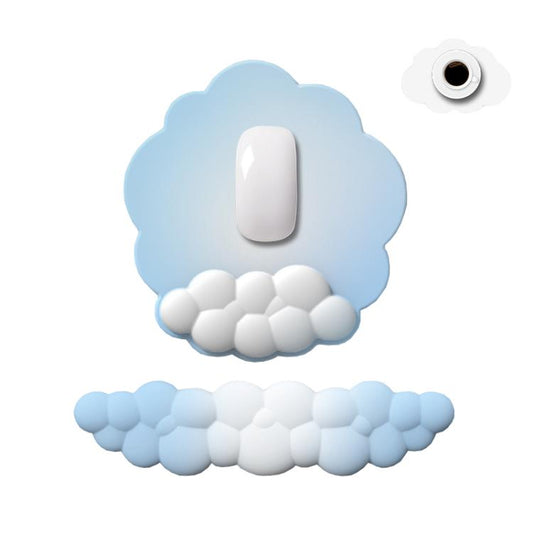 3pcs / Set Cloudy Gradient Memory Foam Silicone Wrist And Keyboard Mouse Pad, Style: Model 5 - Mouse Pads by buy2fix | Online Shopping UK | buy2fix