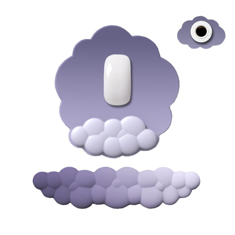 3pcs / Set Cloudy Gradient Memory Foam Silicone Wrist And Keyboard Mouse Pad, Style: Model 11 - Mouse Pads by buy2fix | Online Shopping UK | buy2fix