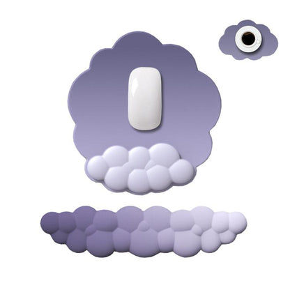 3pcs / Set Cloudy Gradient Memory Foam Silicone Wrist And Keyboard Mouse Pad, Style: Model 11 - Mouse Pads by buy2fix | Online Shopping UK | buy2fix