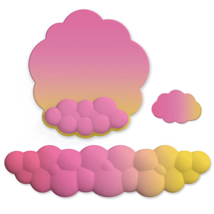 3pcs / Set Cloudy Gradient Memory Foam Silicone Wrist And Keyboard Mouse Pad, Style: Model 14 - Mouse Pads by buy2fix | Online Shopping UK | buy2fix