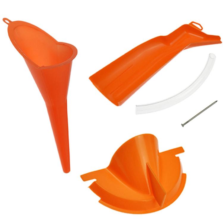 3pcs / Set For Harley Motorcycle Multifunctional Waste Oil Diverter Plastic Funnel(Orange) - Others by buy2fix | Online Shopping UK | buy2fix