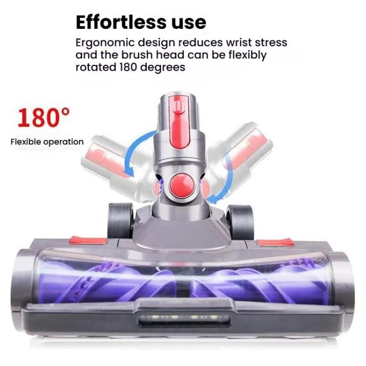 For Dyson V7 V8 V10 V11 V15 Vacuum Cleaner Double Roller Direct Drive Brush Head with LED Light(A5) - For Dyson Accessories by buy2fix | Online Shopping UK | buy2fix
