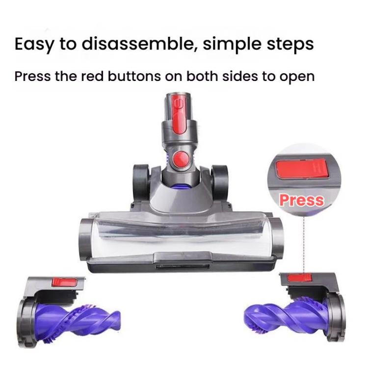 For Dyson V7 V8 V10 V11 V15 Vacuum Cleaner Double Roller Direct Drive Brush Head with LED Light(A5) - For Dyson Accessories by buy2fix | Online Shopping UK | buy2fix