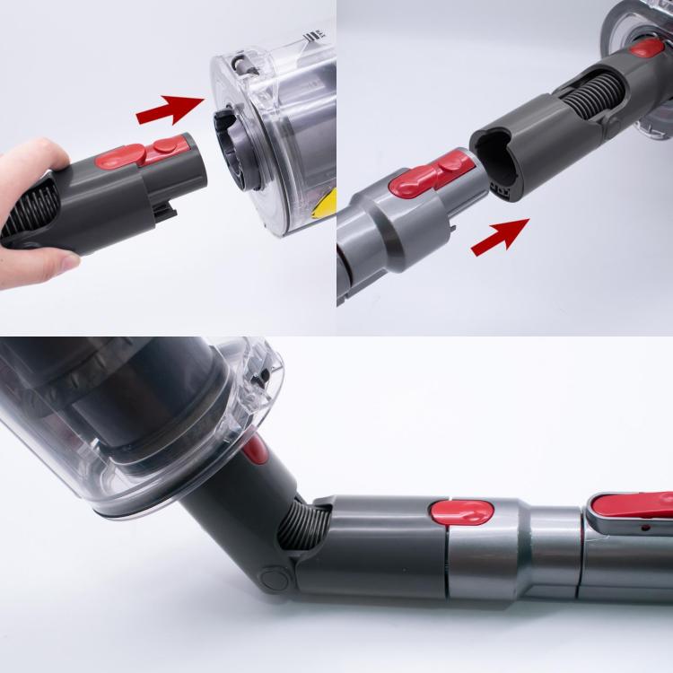 Steering Adapter For Dyson V7 V8 V10 V11 Vacuum Cleaner Bottom Conversion Head(Black) - For Dyson Accessories by buy2fix | Online Shopping UK | buy2fix