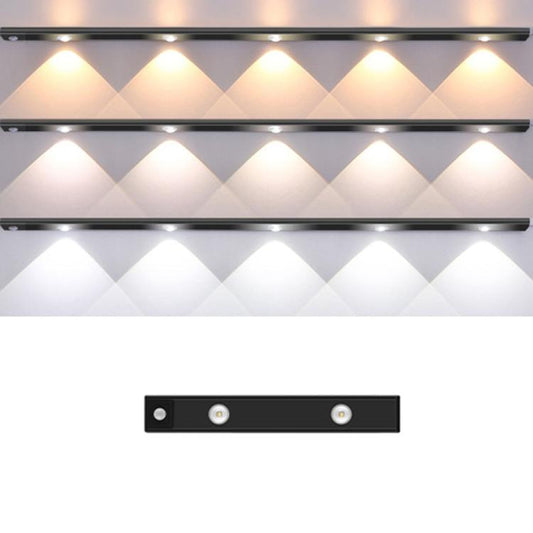 20cm Rechargeable Motion Sensor Light Bar Cabinet Wardrobe Lamp With Remote Control(Black) - Sensor LED Lights by buy2fix | Online Shopping UK | buy2fix