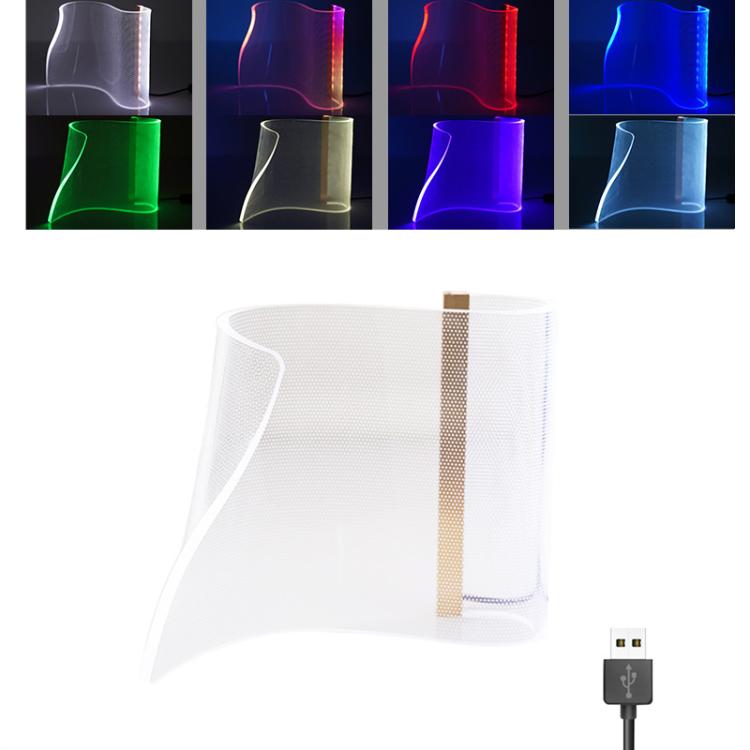 LED Light Guide Acrylic Ambient Desk Lamp Gaming Room Bedroom USB Pickups Rhythmic RGB Novelty Lamps(Music Rhythm Model) - Novelty Lighting by buy2fix | Online Shopping UK | buy2fix