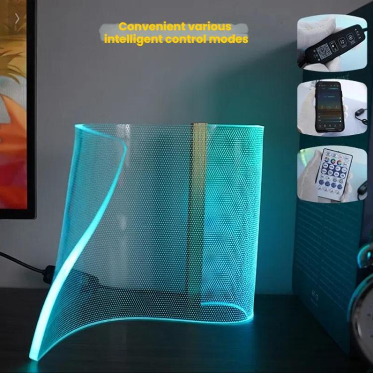 LED Light Guide Acrylic Ambient Desk Lamp Gaming Room Bedroom USB Pickups Rhythmic RGB Novelty Lamps(Music Rhythm Model) - Novelty Lighting by buy2fix | Online Shopping UK | buy2fix