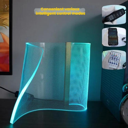 LED Light Guide Acrylic Ambient Desk Lamp Gaming Room Bedroom USB Pickups Rhythmic RGB Novelty Lamps(Music Rhythm Model) - Novelty Lighting by buy2fix | Online Shopping UK | buy2fix