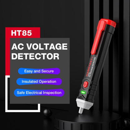 HABOTEST HT85 Non-Contact Electricity Tester AC Voltage Detector(Black Red) - Current & Voltage Tester by HABOTEST | Online Shopping UK | buy2fix