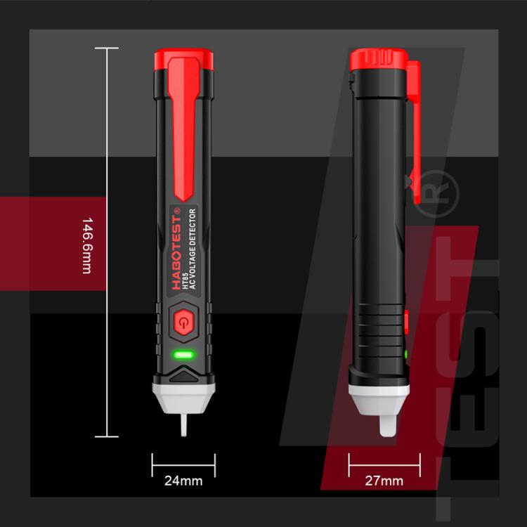 HABOTEST HT85 Non-Contact Electricity Tester AC Voltage Detector(Black Red) - Current & Voltage Tester by HABOTEST | Online Shopping UK | buy2fix