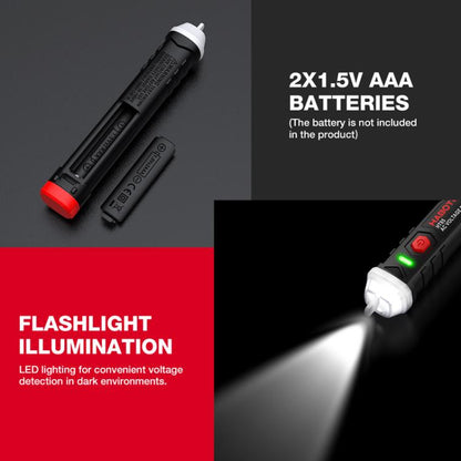 HABOTEST HT85 Non-Contact Electricity Tester AC Voltage Detector(Black Red) - Current & Voltage Tester by HABOTEST | Online Shopping UK | buy2fix