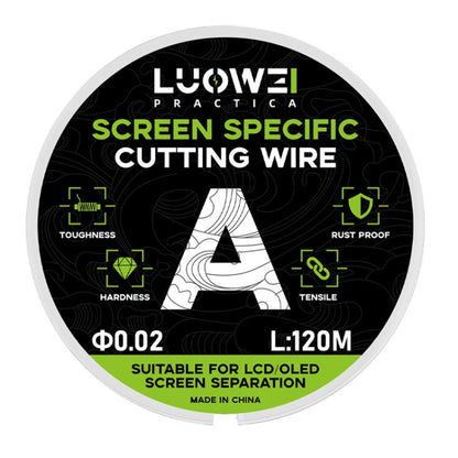 LUOWEI 120M Cell Phone LCD Screen Separation Line High Hardness Cutting Diamond Wire, Spec: A 0.02mm - Crowbar by LUOWEI | Online Shopping UK | buy2fix