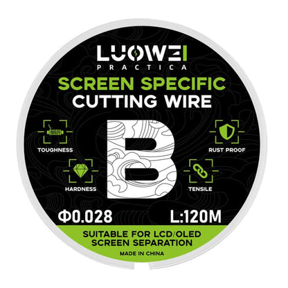 LUOWEI 120M Cell Phone LCD Screen Separation Line High Hardness Cutting Diamond Wire, Spec: B 0.028mm - Crowbar by LUOWEI | Online Shopping UK | buy2fix
