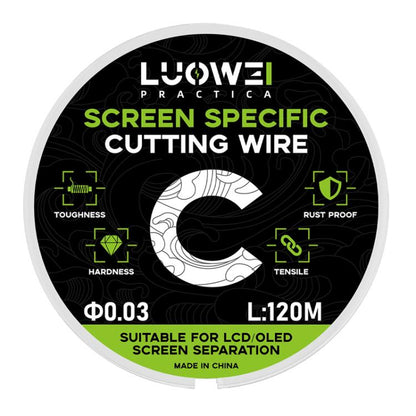LUOWEI 120M Cell Phone LCD Screen Separation Line High Hardness Cutting Diamond Wire, Spec: C 0.03mm - Crowbar by LUOWEI | Online Shopping UK | buy2fix