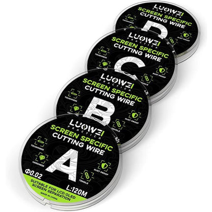 LUOWEI 120M Cell Phone LCD Screen Separation Line High Hardness Cutting Diamond Wire, Spec: B 0.028mm - Crowbar by LUOWEI | Online Shopping UK | buy2fix