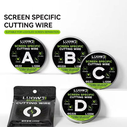 LUOWEI 120M Cell Phone LCD Screen Separation Line High Hardness Cutting Diamond Wire, Spec: D 0.035mm - Crowbar by LUOWEI | Online Shopping UK | buy2fix