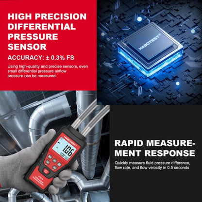 HABOTEST HT636 Highly Precision Differential Pressure Gauge Digital Micropressure Tester - Current & Voltage Tester by HABOTEST | Online Shopping UK | buy2fix