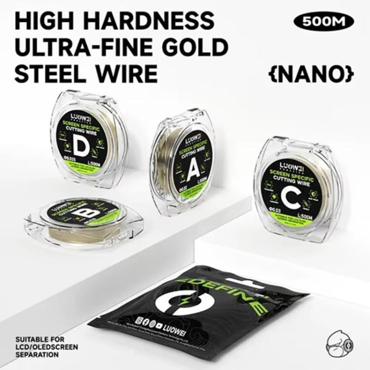 LUOWEI 500M Steel Wire Cell Phone Screen Separation Wire Cutting Wire, Spec: B 0.028mm - Crowbar by LUOWEI | Online Shopping UK | buy2fix