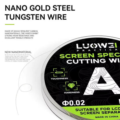 LUOWEI 500M Steel Wire Cell Phone Screen Separation Wire Cutting Wire, Spec: A 0.02mm - Crowbar by LUOWEI | Online Shopping UK | buy2fix