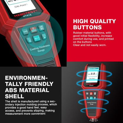 HABOTEST HT616 Car Paint Tester Paint Coating Thickness Gauge - Coating Thickness Gauge by HABOTEST | Online Shopping UK | buy2fix