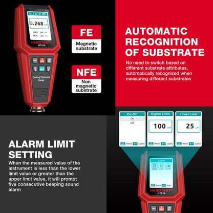 HABOTEST HT616 Car Paint Tester Paint Coating Thickness Gauge - Coating Thickness Gauge by HABOTEST | Online Shopping UK | buy2fix