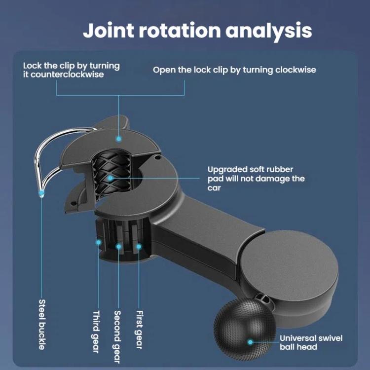 Car Brushless Motor Rear Headrest USB Double Head Fan(Black White) - Heating & Fans by buy2fix | Online Shopping UK | buy2fix