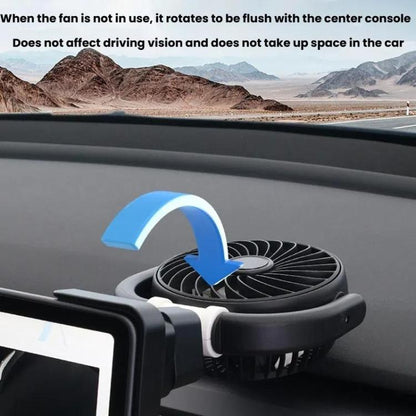 Car Three-way Folding Screen Corner Fan(Black White) - Heating & Fans by buy2fix | Online Shopping UK | buy2fix