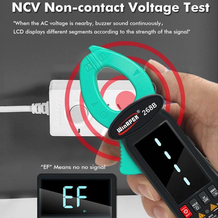 WINAPEX Clamp Meter High-precision AC / DC Voltage and Current Meter(268B) - Digital Multimeter by WINAPEX | Online Shopping UK | buy2fix