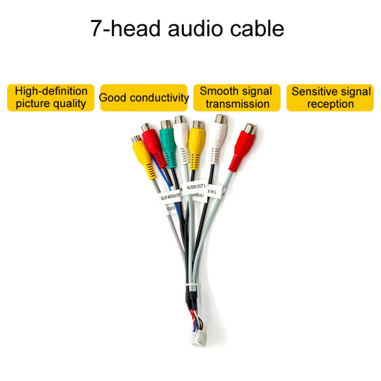 6pcs / Set Palminfo Android Navigation Cable 7-Heads Audio Cable 16 Pin Power Cord GPS Antenna 4 Pin 6 Pin USB Cable Rear View Line - DIY Cables by buy2fix | Online Shopping UK | buy2fix