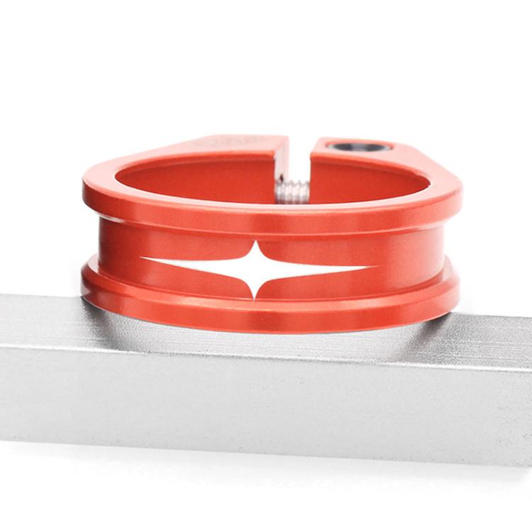 Mountain Road Bicycle Aluminum Locking Seatpost Clamps Seatpost Clamp Ring Fittings(31.8mm Red) - Pipe clamps by buy2fix | Online Shopping UK | buy2fix