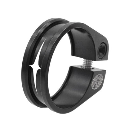 Mountain Road Bicycle Aluminum Locking Seatpost Clamps Seatpost Clamp Ring Fittings(34.9mm Black) - Pipe clamps by buy2fix | Online Shopping UK | buy2fix