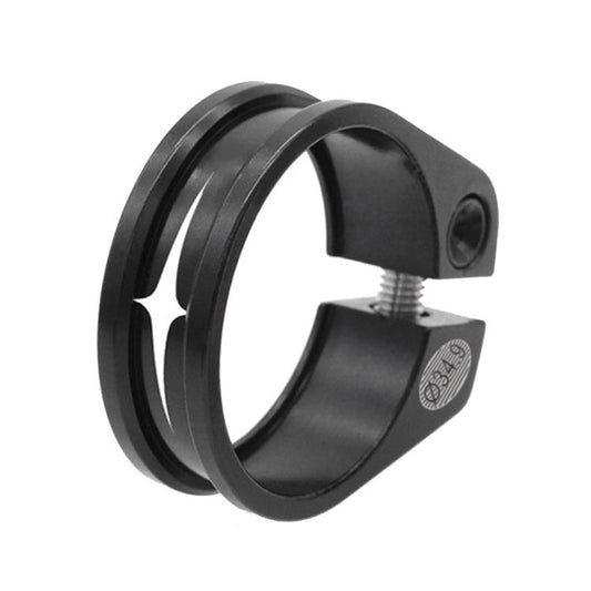 Mountain Road Bicycle Aluminum Locking Seatpost Clamps Seatpost Clamp Ring Fittings(34.9mm Black) - Pipe clamps by buy2fix | Online Shopping UK | buy2fix