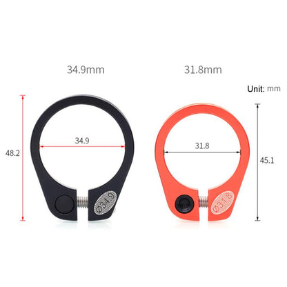 Mountain Road Bicycle Aluminum Locking Seatpost Clamps Seatpost Clamp Ring Fittings(34.9mm Red) - Pipe clamps by buy2fix | Online Shopping UK | buy2fix
