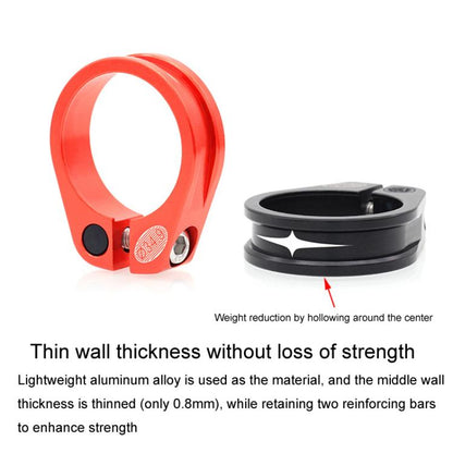 Mountain Road Bicycle Aluminum Locking Seatpost Clamps Seatpost Clamp Ring Fittings(31.8mm Red) - Pipe clamps by buy2fix | Online Shopping UK | buy2fix