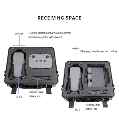 For DJI Air 3 Portable Waterproof and Shockproof Drone Storage Box Safety Explosion-proof Box(Black) - Carry Cases & Bags by buy2fix | Online Shopping UK | buy2fix