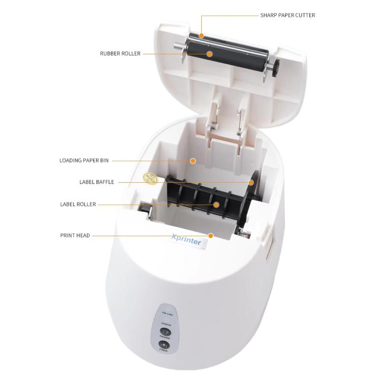Xprinter XP-237B Barcode QR Code Supermarket Receipt Label Thermal Printer, Spec: USB+BT(EU Plug) - Receipt Printers by Xprinter | Online Shopping UK | buy2fix