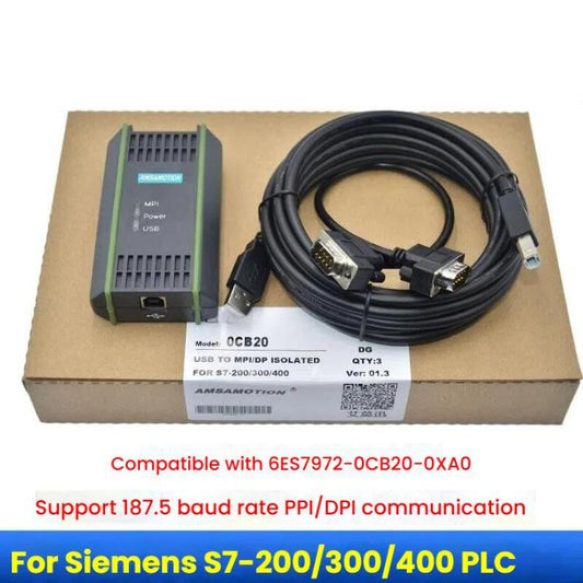 AMSAMOTION USB-MPI Programming Cable For Siemens S7-200/300/400PLC / 6ES7972-0CB20-0XA0 Photoelectric Isolation 4.5m - Others by AMSAMOTION | Online Shopping UK | buy2fix