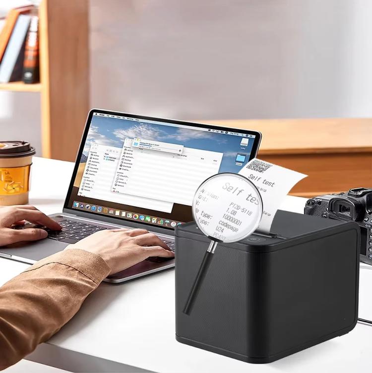 Xprinter XP-80T 80mm QR Code Supermarket Receipt Label Thermal Printer, Spec: USB+Lan(UK Plug) - Receipt Printers by Xprinter | Online Shopping UK | buy2fix