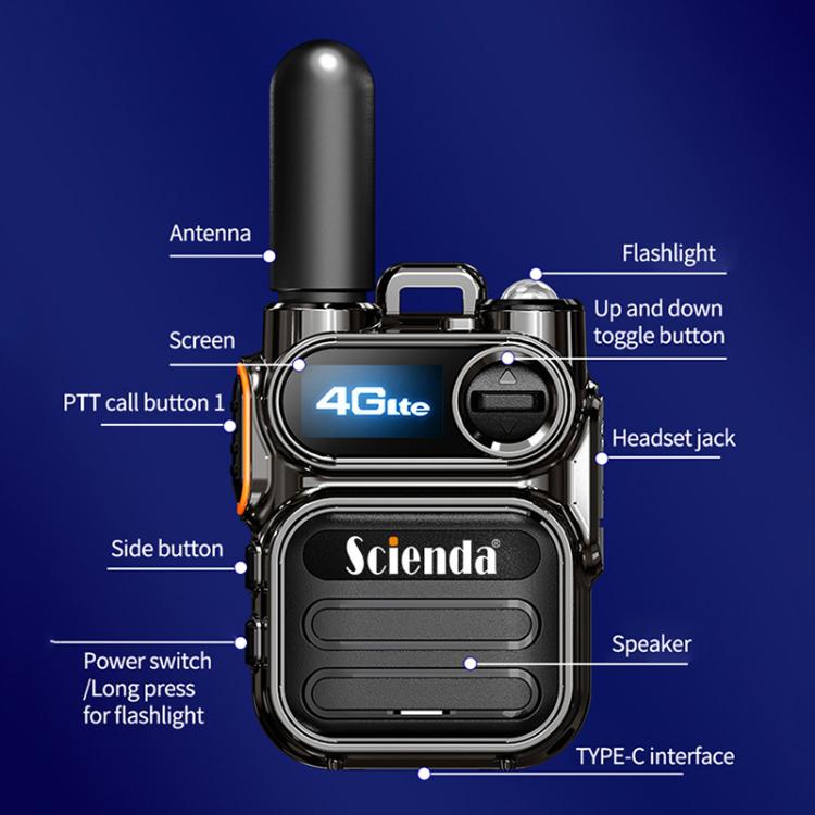 Scienda G388 Global-PTT 4G Two-way Wireless Walkie-talkie Portable Remote Communicator(Bronze) - Handheld Walkie Talkie by Scienda | Online Shopping UK | buy2fix