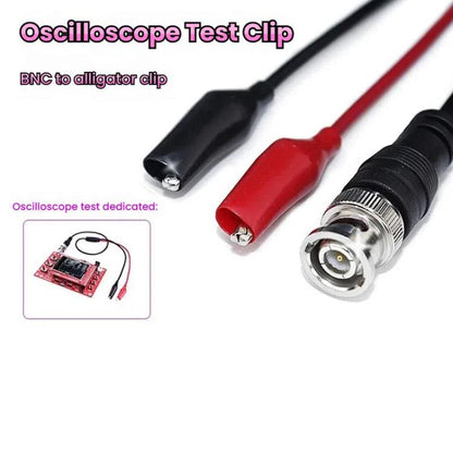 BNC Male To 2 Crocodile Clip Oscilloscope Probe Cable Q9 Signal Test Cable, Length: 1.5m - Other Tester Tool by buy2fix | Online Shopping UK | buy2fix