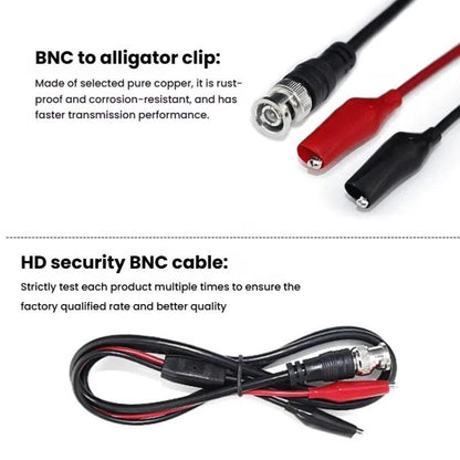 BNC Male To 2 Crocodile Clip Oscilloscope Probe Cable Q9 Signal Test Cable, Length: 1m - Other Tester Tool by buy2fix | Online Shopping UK | buy2fix