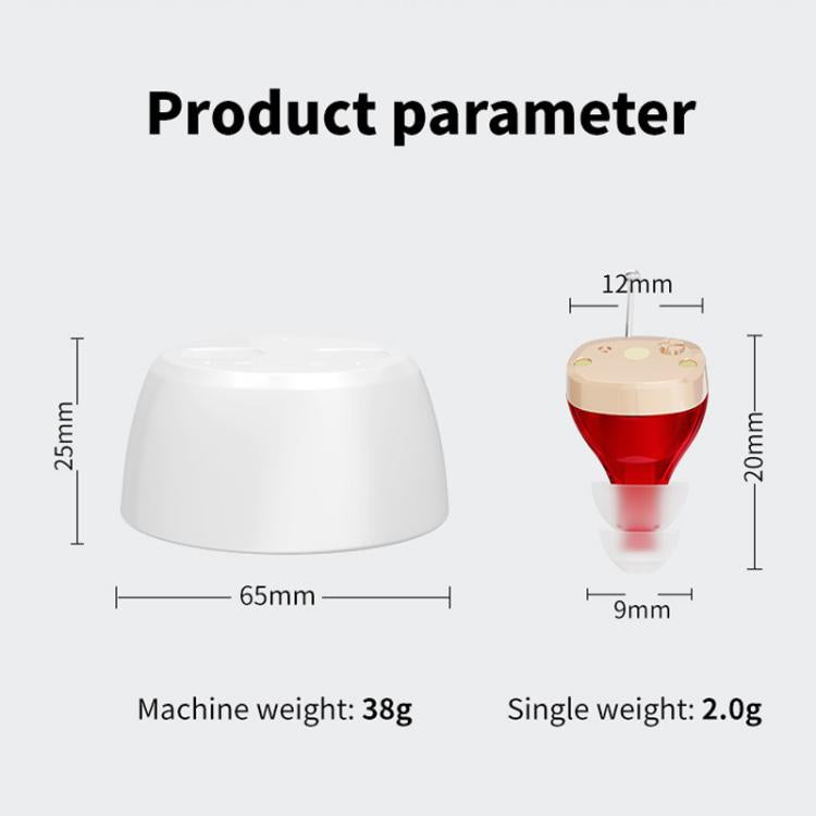 Portable Mini CIC Hearing Aid Invisible Rechargeable Sound Amplifier Collector(Skin Color Pairing) - Hearing Aids by buy2fix | Online Shopping UK | buy2fix